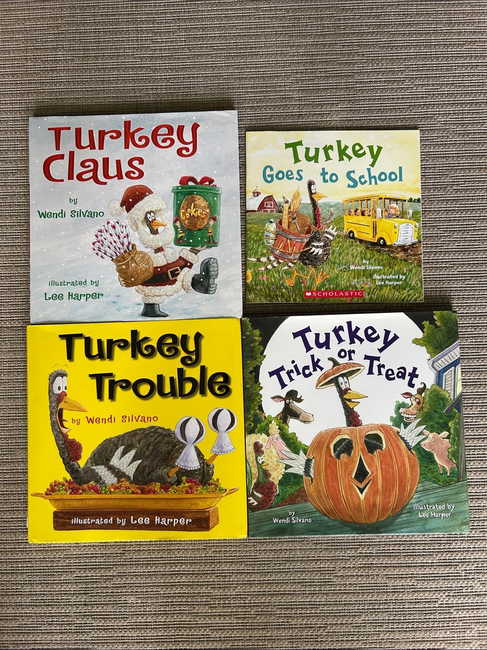 Scholastic Turkey Children's Book Set - Yellow, Green, Red, White